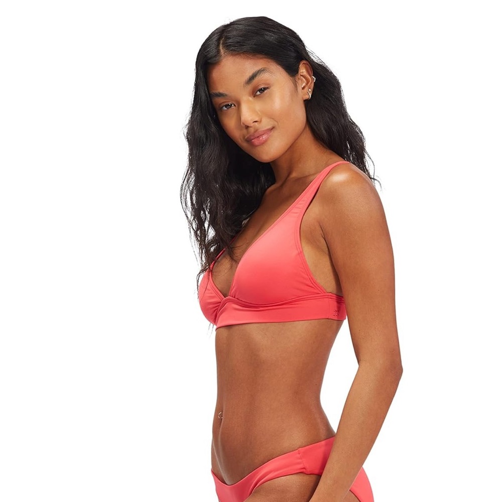 NWT billabong classic solid banded bikini top size large
